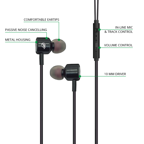 Jade  Series Earbuds Diagram